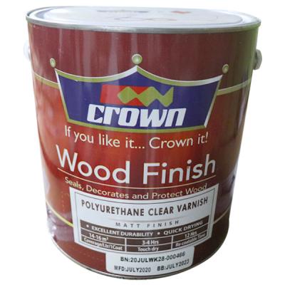 Crown Polyurethane Clear Varnish Matt 4L