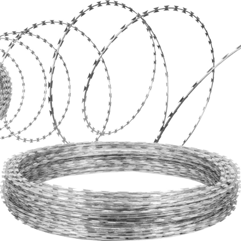 Silver Razor Wire, For Fencing